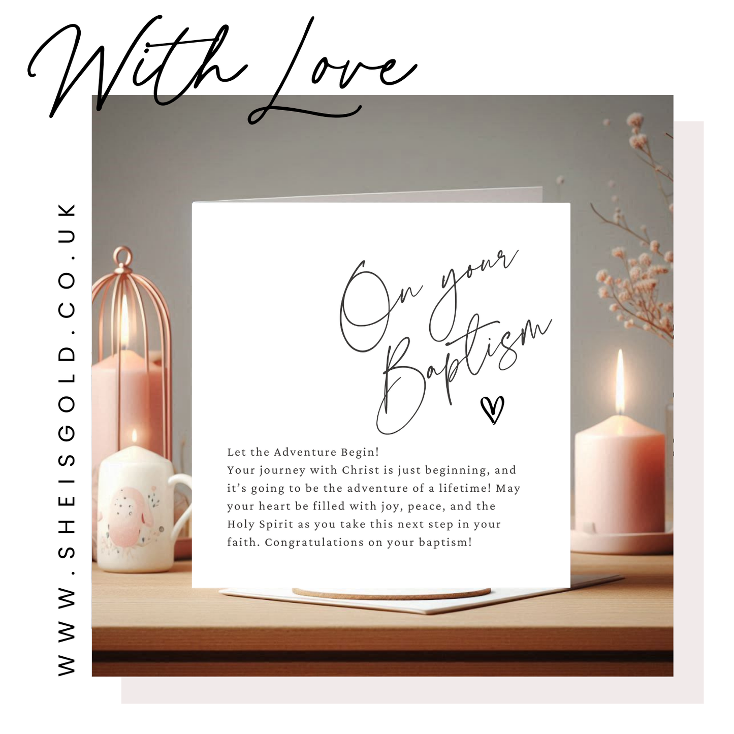 ON YOUR BAPTISM - LET THE ADVENTURE BEGIN - GREETING CARD