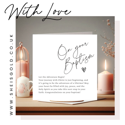 ON YOUR BAPTISM - LET THE ADVENTURE BEGIN - GREETING CARD