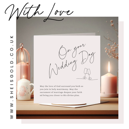 ON YOUR WEDDING DAY - MAY THE LOVE OF GOD SURROUND YOU BOTH — GREETING CARD