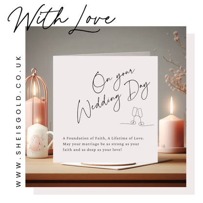 ON YOUR WEDDING DAY - A FOUNDATION OF FAITH, A LIFETIME OF LOVE - GREETING CARD