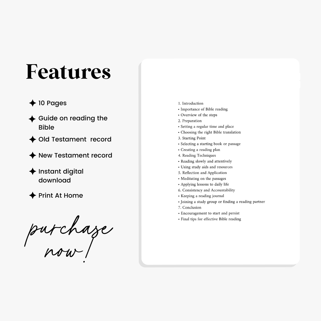 BIBLE READING GUIDE AND RECORD - DIGITAL