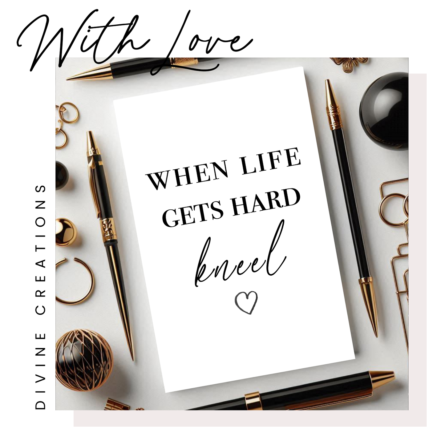 WHEN LIFE GETS HARD KNEEL - POSTCARD