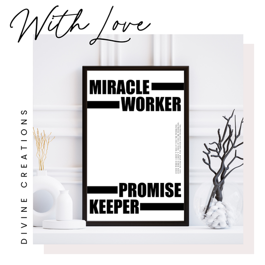 WAY MAKER MIRACLE WORKER PROMISE KEEPER - WALL ART