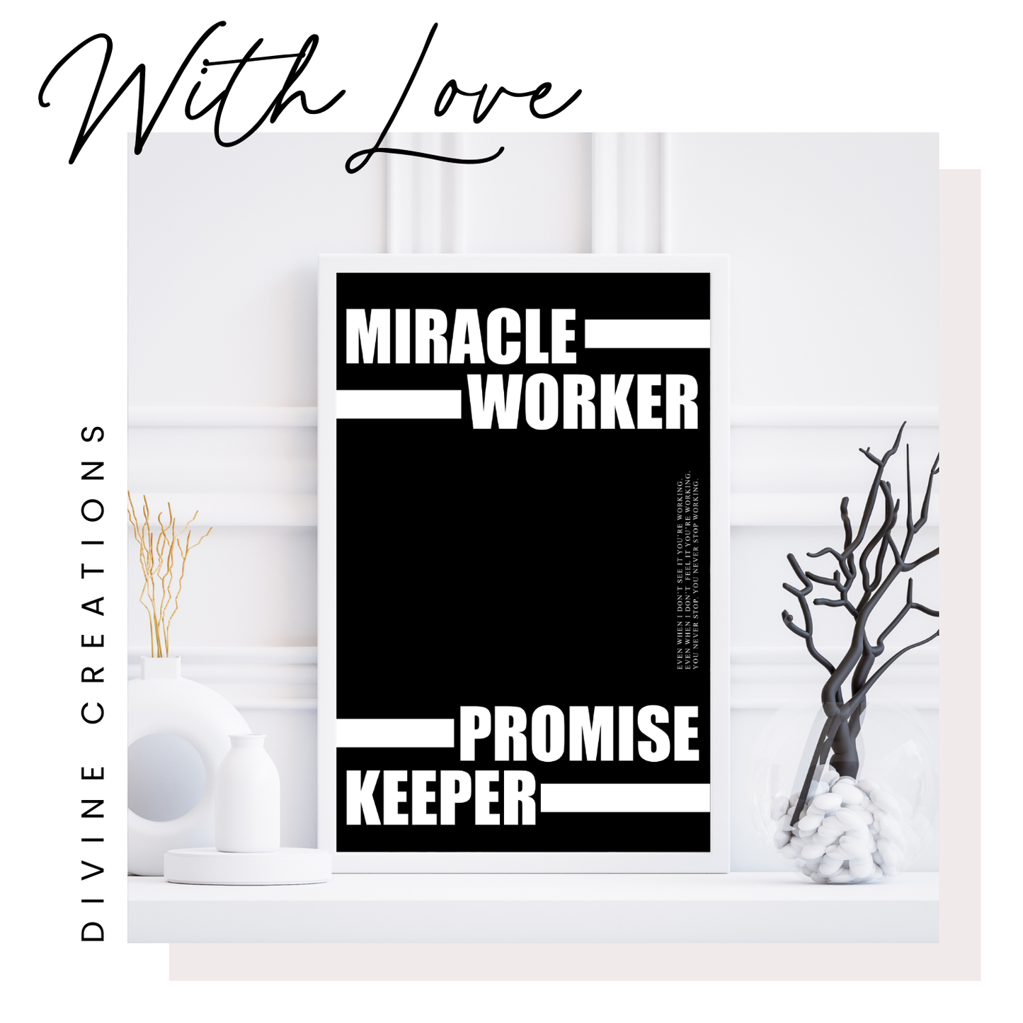 WAY MAKER MIRACLE WORKER PROMISE KEEPER - WALL ART