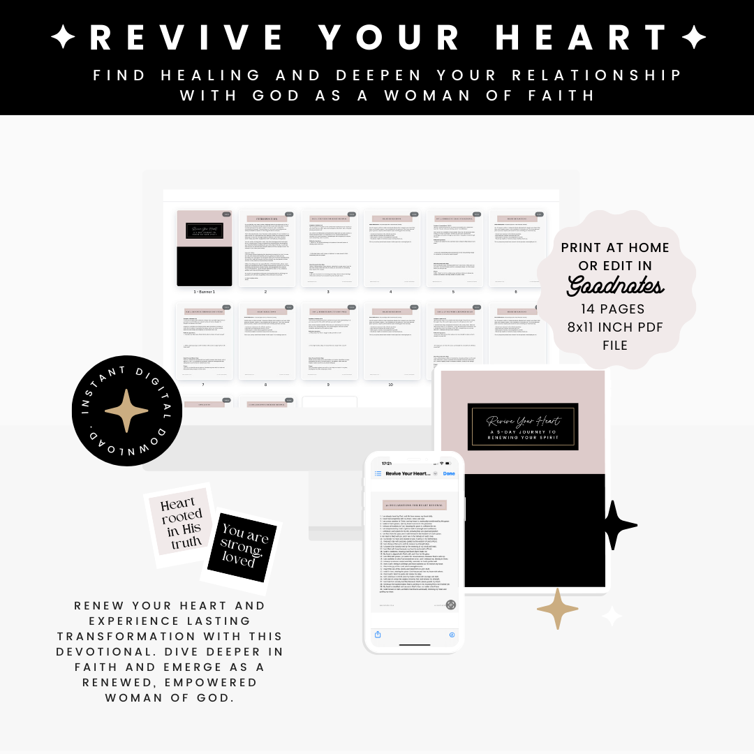 REVIVE YOUR HEART DEVOTIONAL:  A JOURNEY TO DEEP HEALING AND LASTING RENEWAL - DIGITAL