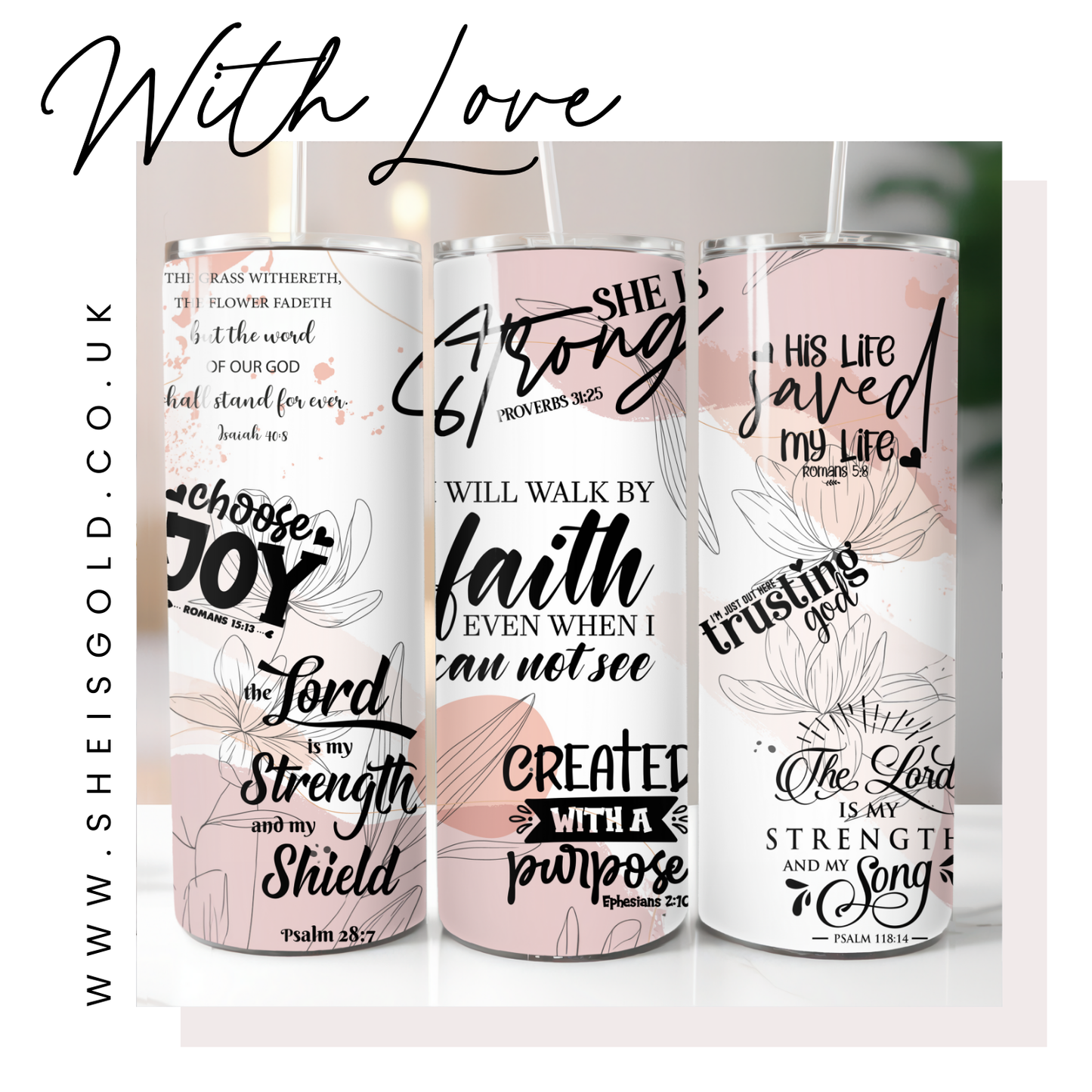 FAITH & STRENGTH - 20 oz  TUMBLER