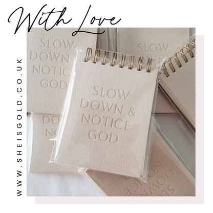 SLOW DOWN & NOTICE GOD MINI JOTTER