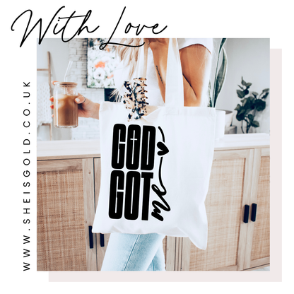 GOD GOT ME - WHITE TOTE BAG