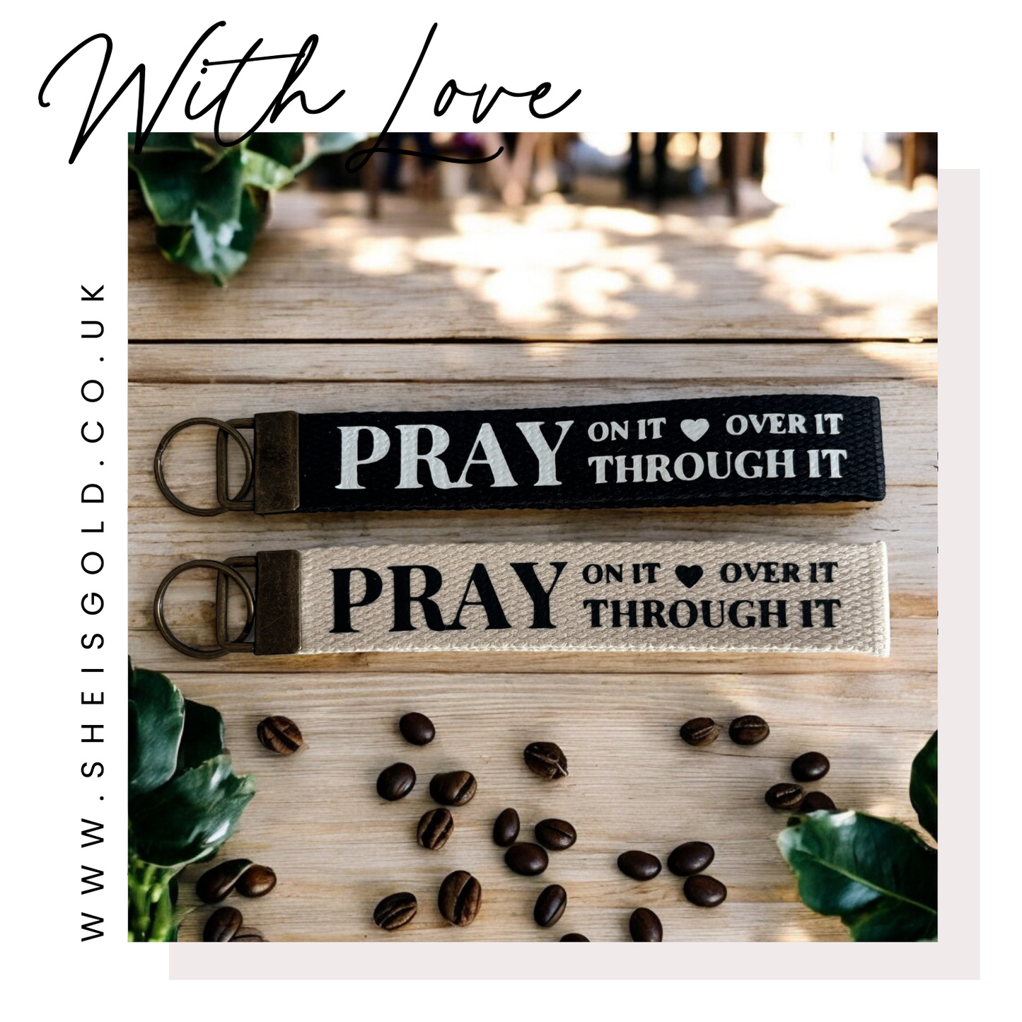 PRAY ON IT OVER IT THROUGH IT WRISTLET - WRISTLET/KEYCHAIN